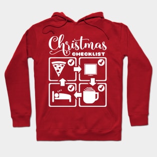 Christmas Checklist Holiday Funny Text White Hoodie